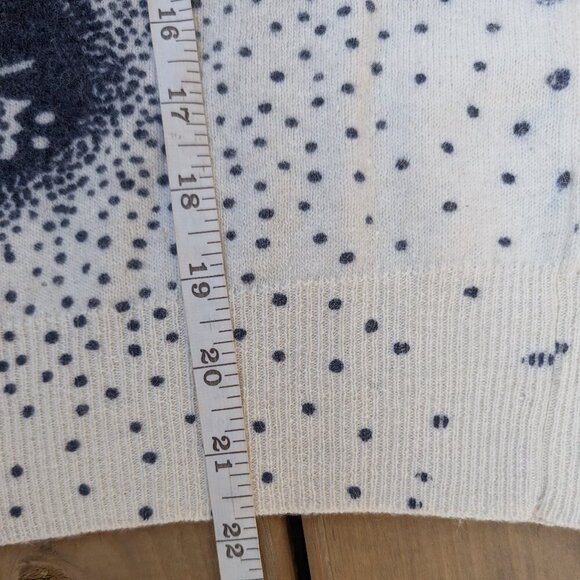 Vintage Clasike Lambswool Angora Blend Sweater M/M Embroidered Floral Polka Dot - Picture 2 of 7